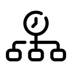 time management line icon