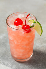 Refreshing Cold Cherry Limeade Soda