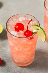 Refreshing Cold Cherry Limeade Soda