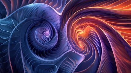 3D background featuring a dynamic spiral pattern