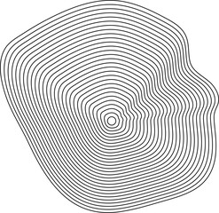 Circle with lines created blend. Technology style