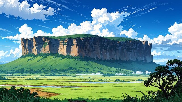 mount roraima venezuela natural wonders around the world morning view anime