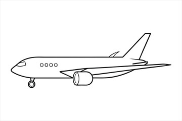 Boeing 787 Dreamliner  line art vector