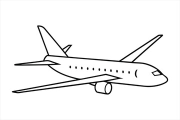 Boeing 787 Dreamliner  line art vector