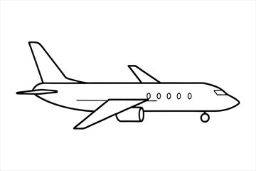 Boeing 787 Dreamliner  line art vector