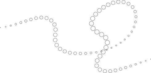 Dotted curved line shape icon collection