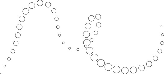 Dotted curved line shape icon collection