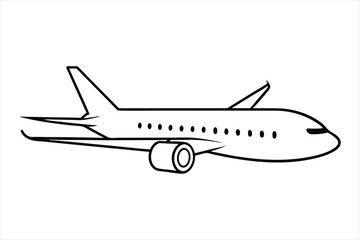 Boeing 787 Dreamliner  line art vector