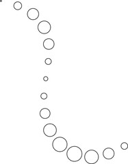 Dotted curved line shape icon collection