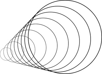 Circle lines with blend effect. Concept digital, technology, modern