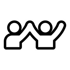 Success icon in thin line style vector illustration graphic design