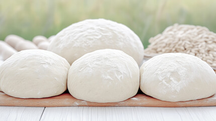 Mastering the Art of Pizza Making  Fresh Dough Ready for Traditional Hand-Tossed Pizza Preparation like in Naples Italy