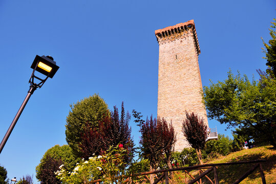the medieval tower of murazzano cuneo italy