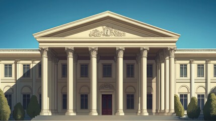 Obraz premium a magnificent and strong legal pillar building