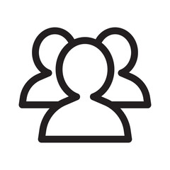 People icon in thin line style vector illustration graphic design