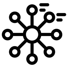 Obraz premium Chart, diagram icon in thin line style vector illustration graphic design