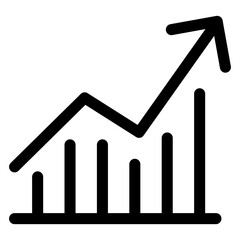 Chart, diagram icon in thin line style vector illustration graphic design