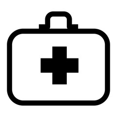 Obraz premium First aid kit icon vector illustration graphic design