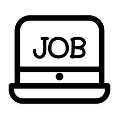 Apply job online icon in thin line style vector illustration graphic design