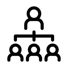 Organization chart icon in thin line style vector illustration graphic design