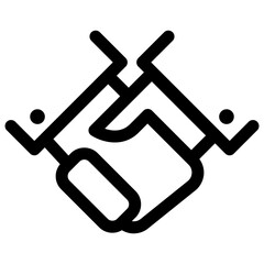 Agreement icon in thin line style vector illustration graphic design