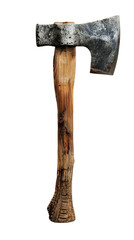 An axe, one of the types of melee weapons, transparent background