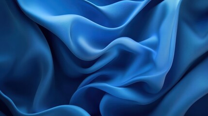 Obraz premium A blue fabric with a wave pattern