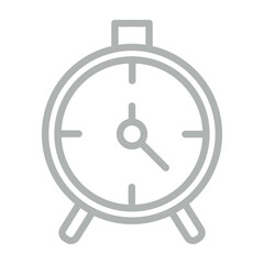 Alarm Vector Line Grey Icon Design