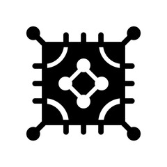 Computer chip icon vector illustration graphic design