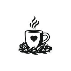 Coffee logo design vector icon with template and creative idea