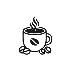 Coffee logo design vector icon with template and creative idea