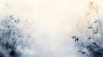 blurred watercolor landscape, peaceful nature scene, emotional connection, versatile art for education, marketing, wellness, copy space