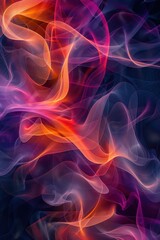 Fototapeta premium Futuristic Abstract Design with Dynamic Intersecting Lines in Vibrant Colors on Dark Background