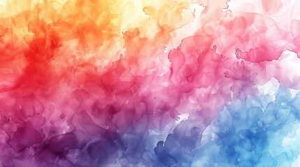Fototapeta premium Vibrant watercolor background featuring a blend of red, pink, orange, and blue tones, perfect for creative projects.