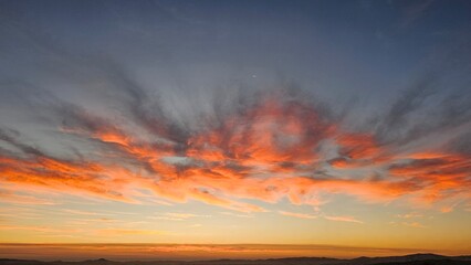 sunset in the mountains