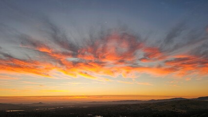 sunset in the mountains