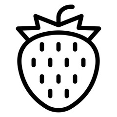 Strawberry icon in thin line style vector illustration graphic design