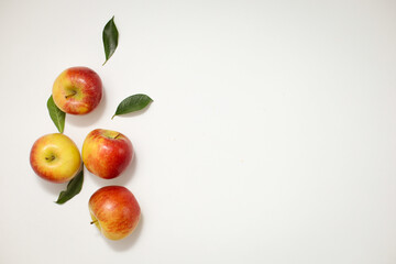 Apples red on monochrome background