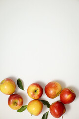 Apples red on monochrome background
