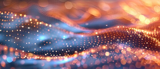 Abstract colorful background with bokeh lights.