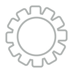 Settings Vector Line Grey Icon Design