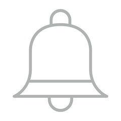 Bell Vector Line Grey Icon Design
