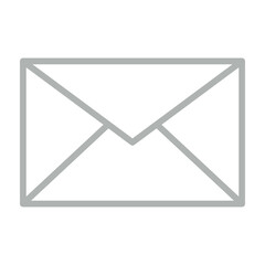 Email Vector Line Grey Icon Design