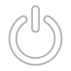 Power Vector Line Grey Icon Design