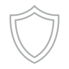 Shield Vector Line Grey Icon Design