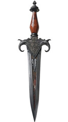 A dagger, one of the types of melee weapons, transparent background.