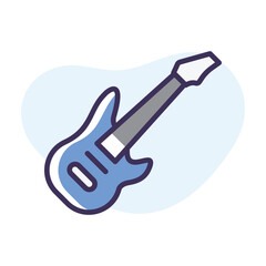 Electric guitar vector icon