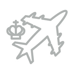 Luxury Travel Vector Line Grey Icon Design