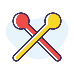 Drumsticks vector icon