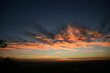 sunset over the mountains